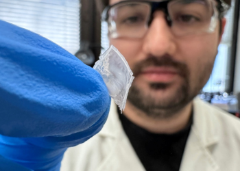 This nylon generates power when you step on it