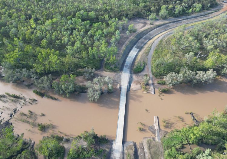Image credit: Red Fox Advisory design and contract administration services of the Mackenzie River’s newly constructed Foleyvale Crossing and approaching Duaringa Road in Central Queensland. Photo source Civil & Mining Construction Group.