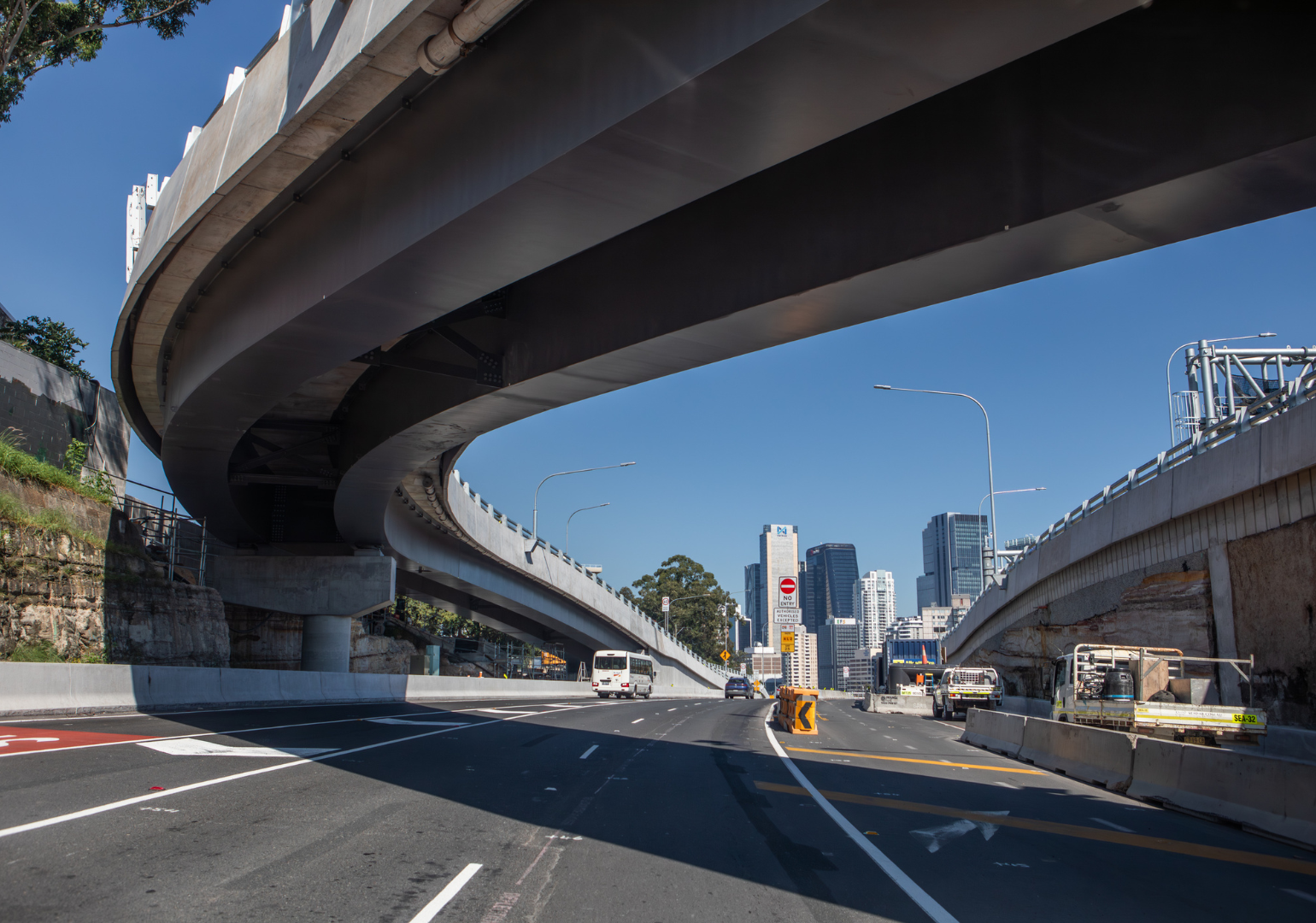 View from under the Falcon bus ramp. Image: CPB Contractors