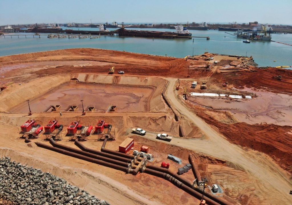 Lumsden Point dredge infrastructure. Image: Pilbara Ports