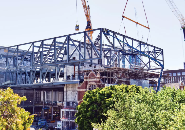 The cantilever is put into place. Image: WA Museum