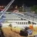 Bridge Decking Installation on the inbound bridge at Chinaman Creek. Copyright: The State of Queensland - Transport and Main Roads