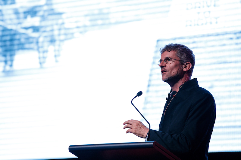 Professor Carlo Ratti, keynote speaker at the launch of the Flexible Cities report. (Photo: James Horan/Salini Impregilo)