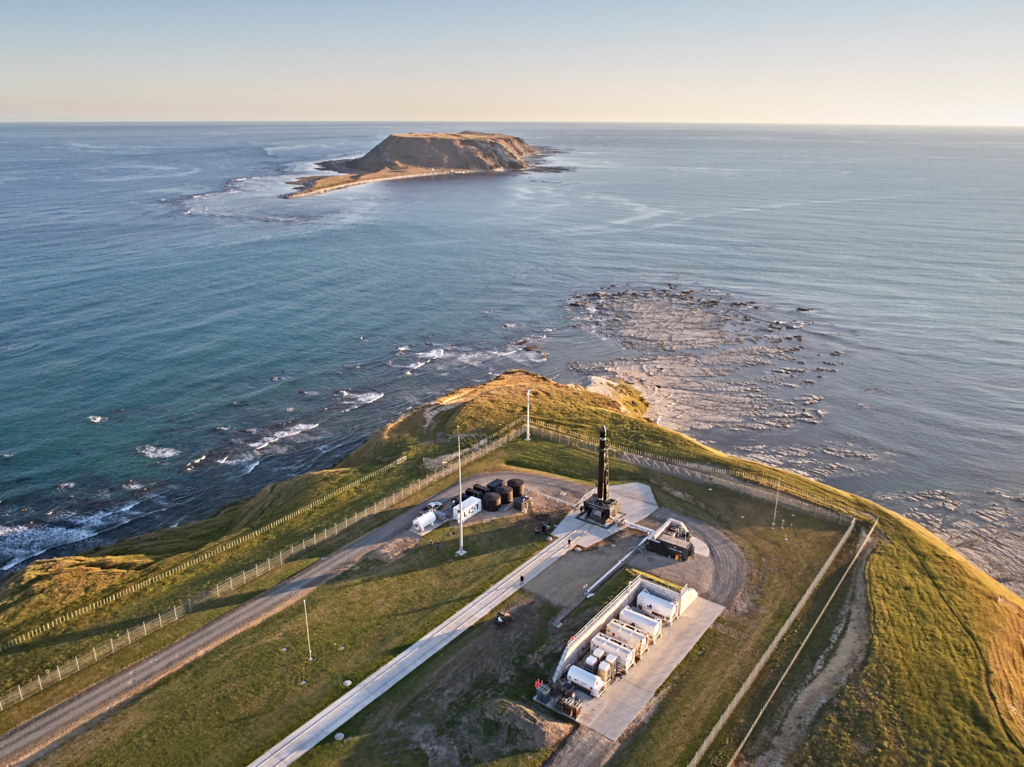 The Rocket Lab facility located in scenic Mahia, New Zealand