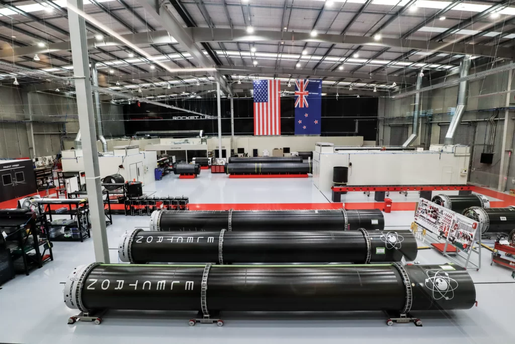 The Rocket Lab production floor