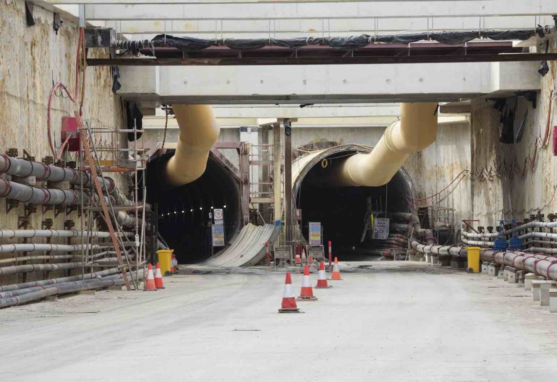 A set of tunnels for Perth's Forrestfield-Airport Link rail project