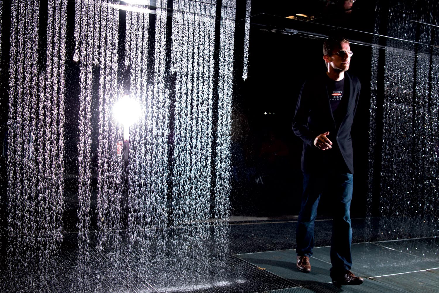 Carlo Ratti at one of his creations, the Digital Water Pavilion