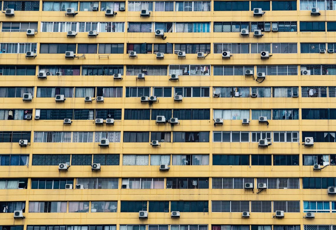 harvesting carbon from the air with air conditioners