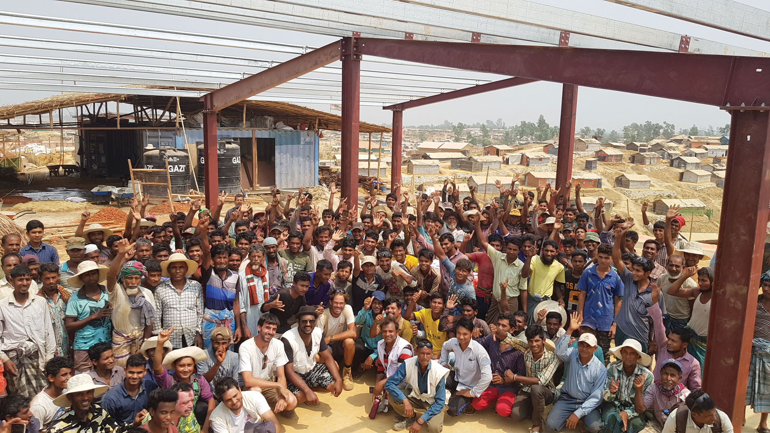 Building a hospital in the Rohingya refugee camp