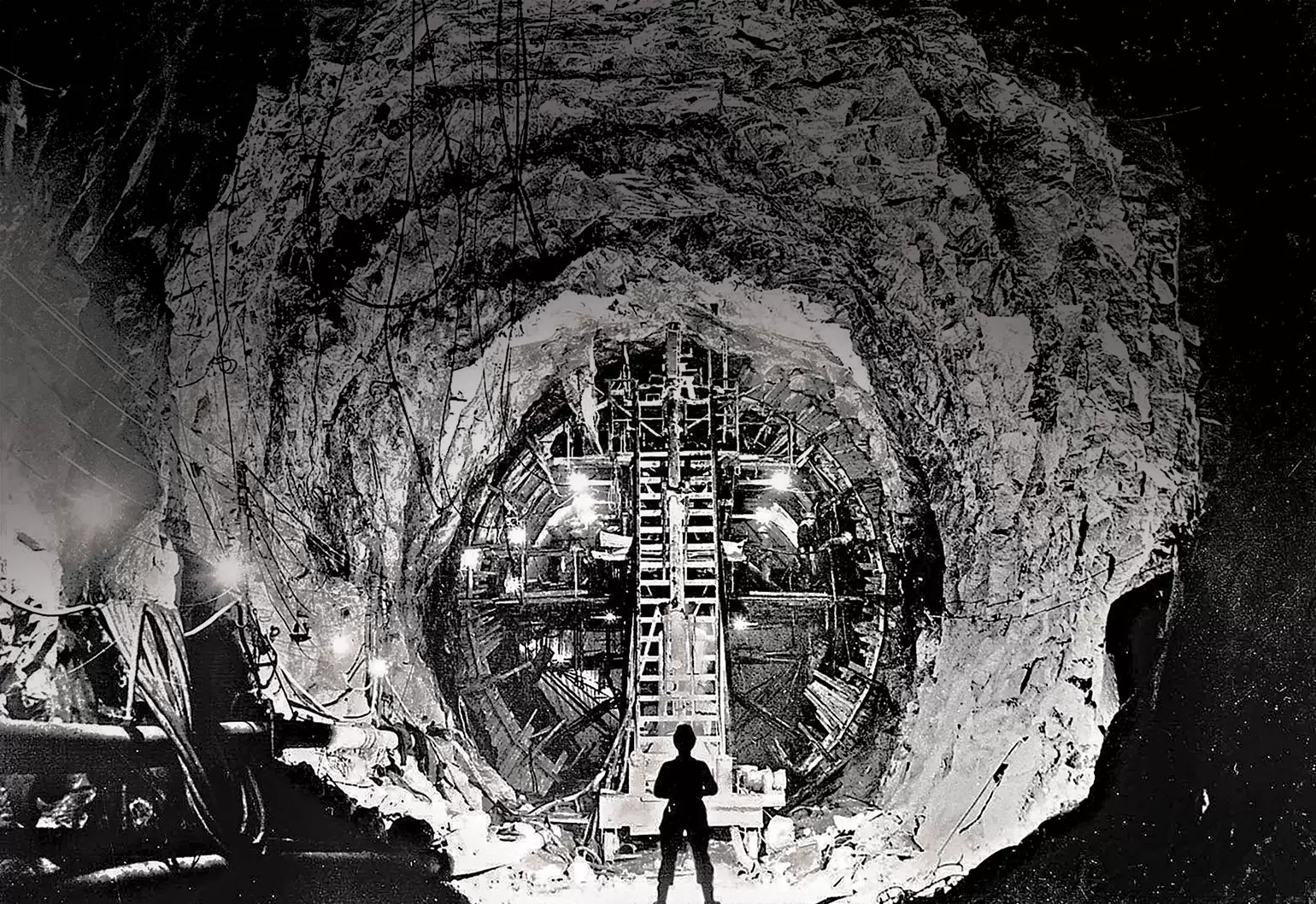 Tunnelling through the Snowy Mountains. (Image: National Archives of Australia/Fairfax Media)