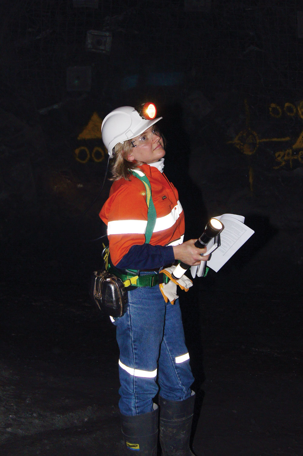 Atkins during a mine inspection