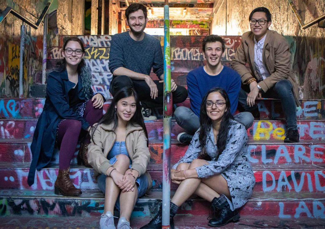 The FilterPhytes team (from left): Eloisa Bennetts, Donna Win, Oliver Hubbard, Andreas Orsmond, Kavya Mathur, Anh Tu Quang Lam.