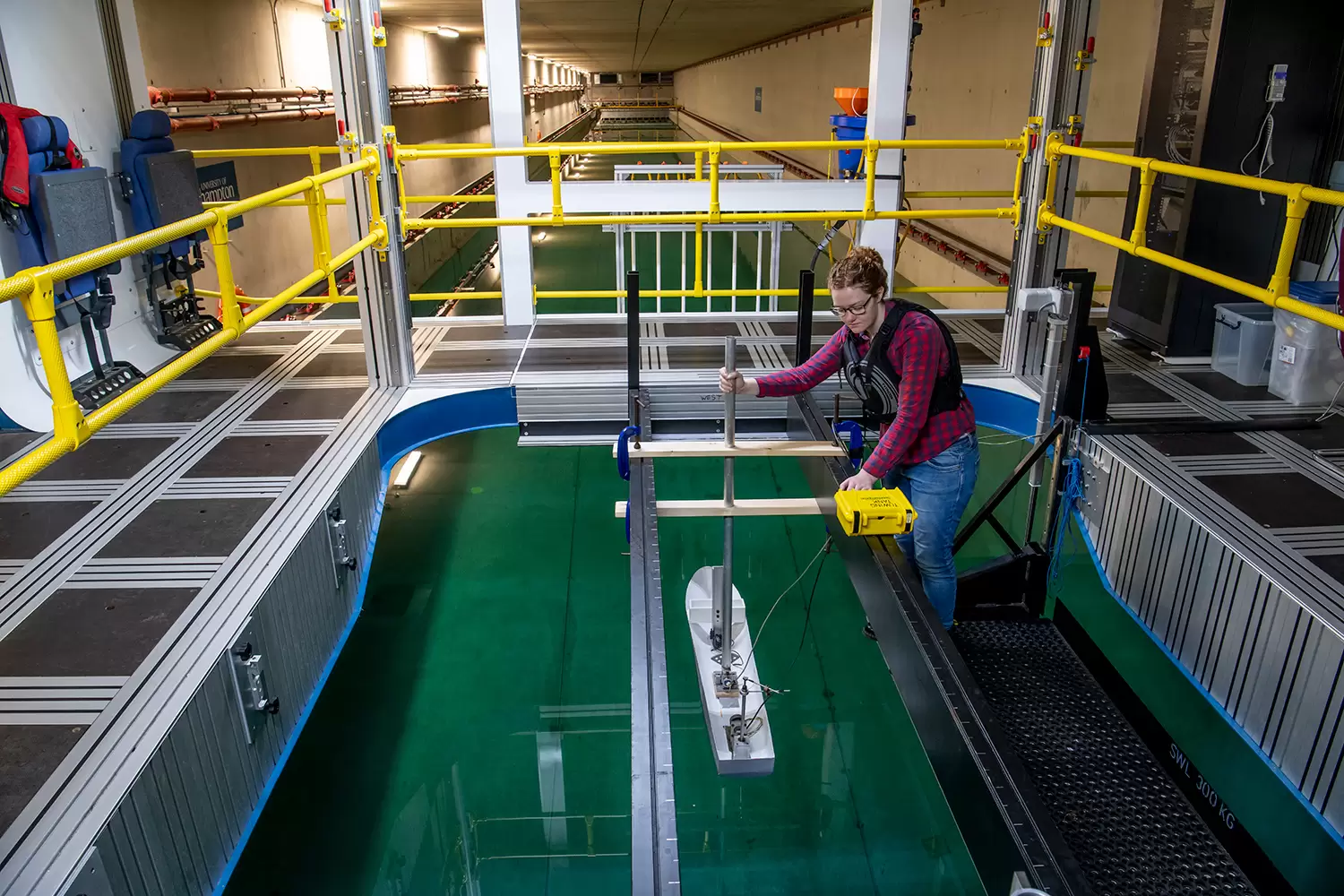 The University of Southampton’s 138m towing tank is frequently used by undergraduate ship science students to explore hydrodynamics. (Image: © University of Southampton)