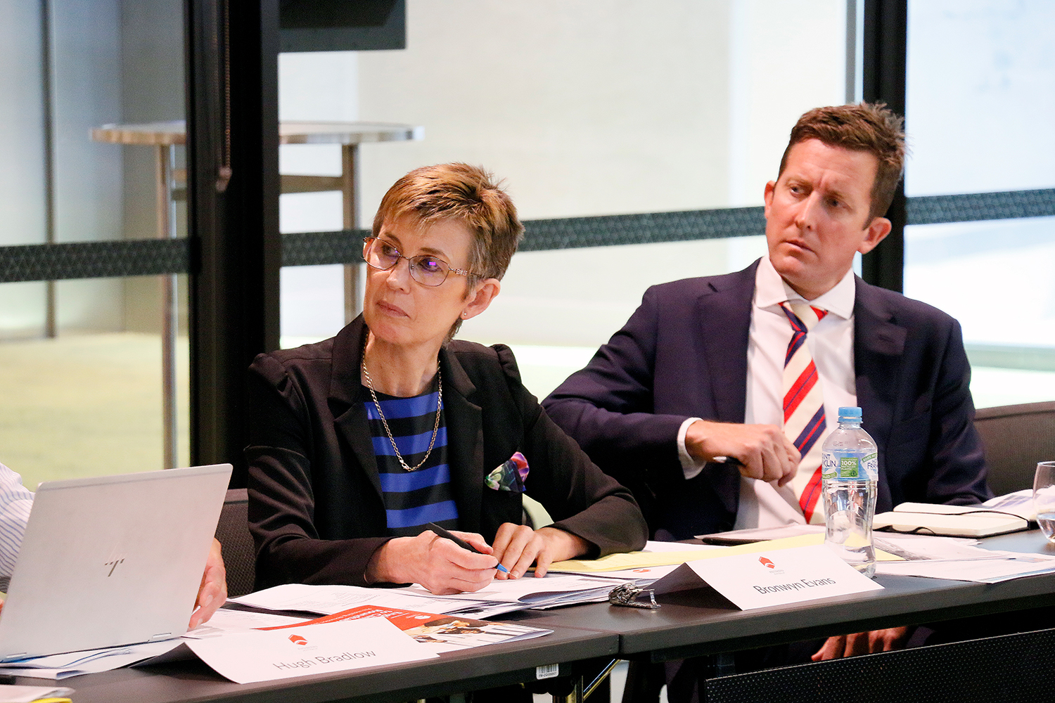 Dr Bronwyn Evans, CEO, Engineers Australia (left) and Todd Battley, Chief Executive ANZ, AECOM.