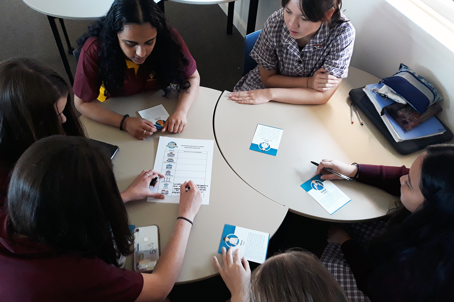 Students are tasked with solving engineering challenges related to population growth in the remote community of Engtown. (Image: Power of Engineering)