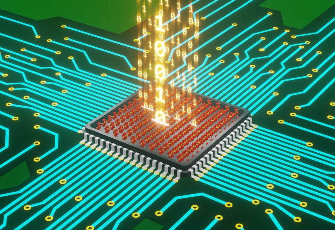 This light-powered electronic chip mimics the human brain
