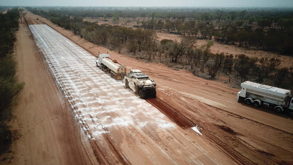 January: Gravel is crushed and screened.