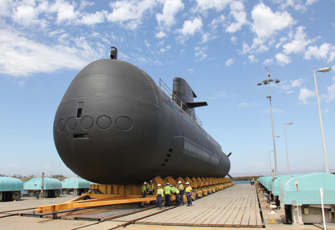 The Australian Navy’s Collins Class submarine HMAS Farncomb.