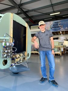 Daniel with his aircraft