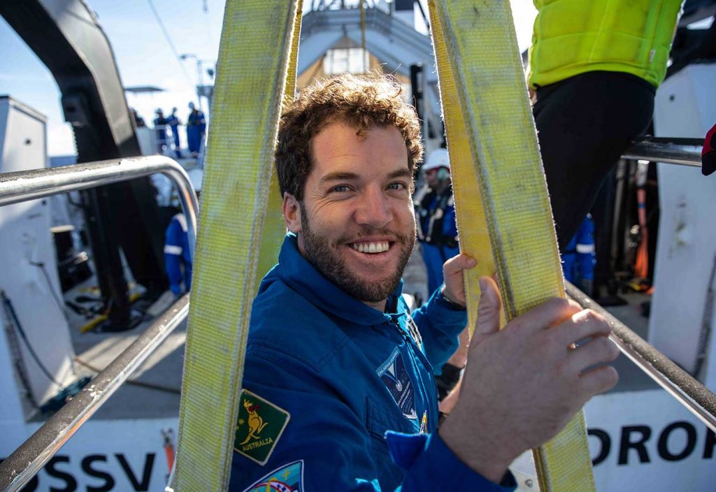 Engineer Tim Macdonald set a new depth record for Australia.
