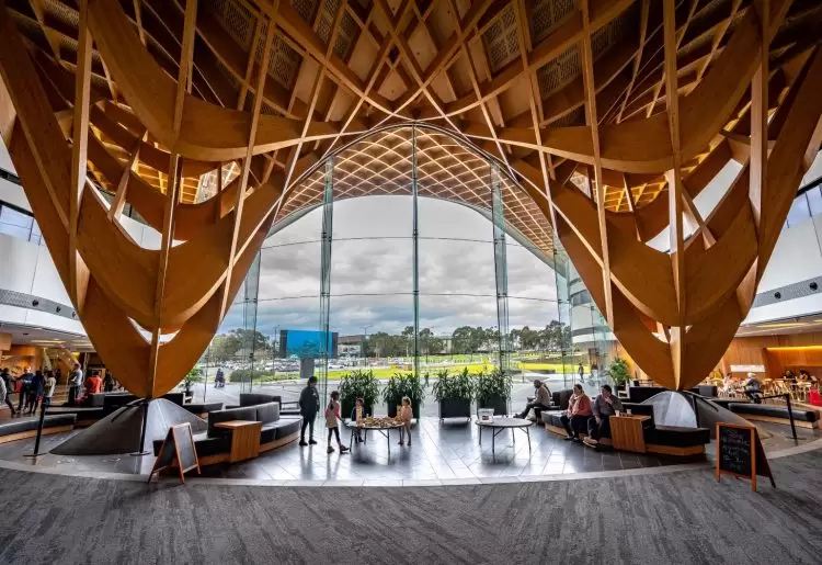 The designers behind Bunjil Place were inspired by the wedge-tailed eagle.