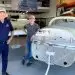 Flight Youth Engineering co-director Ashley Miller with 15-year-old Daniel Strydom.