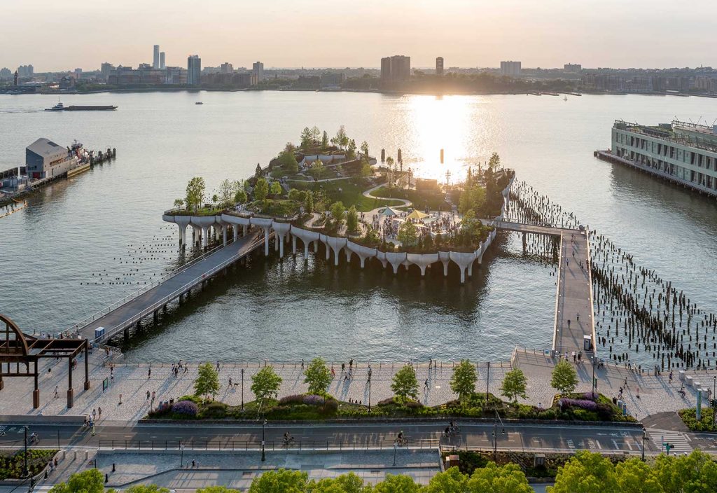 Little Island 'floating' in the Hudson River. (Image: Timothy Schenck)