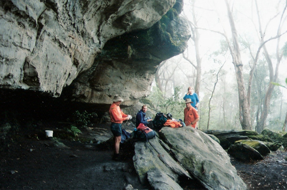 A typical search 'hasty' team. Typical search hasty team. From left to right: Alan Sheehan, Charlie Taylor, Craig Gibbon and Cathie Young.