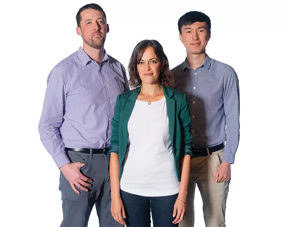 Contactile's Stephen Redmond, Heba Khamis and Ben Xia.