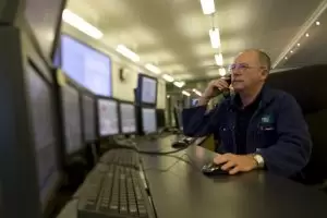 At work at Yallourn power station.