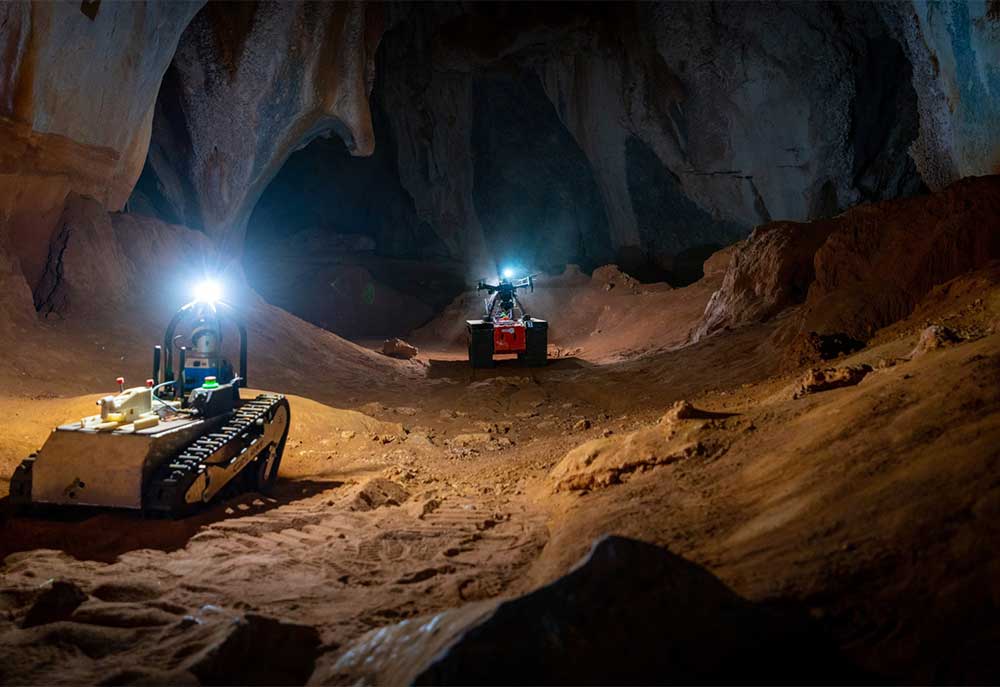 The CSIRO team will test six autonomous robots on a series of underground caves