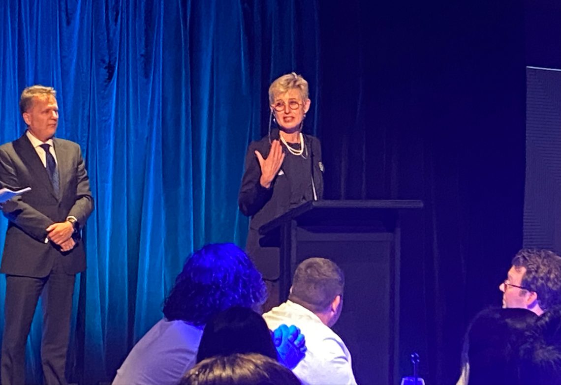 Engineers Australia CEO Bronwyn Evans receiving industry award