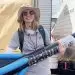 Alison Lockley holding a rocket