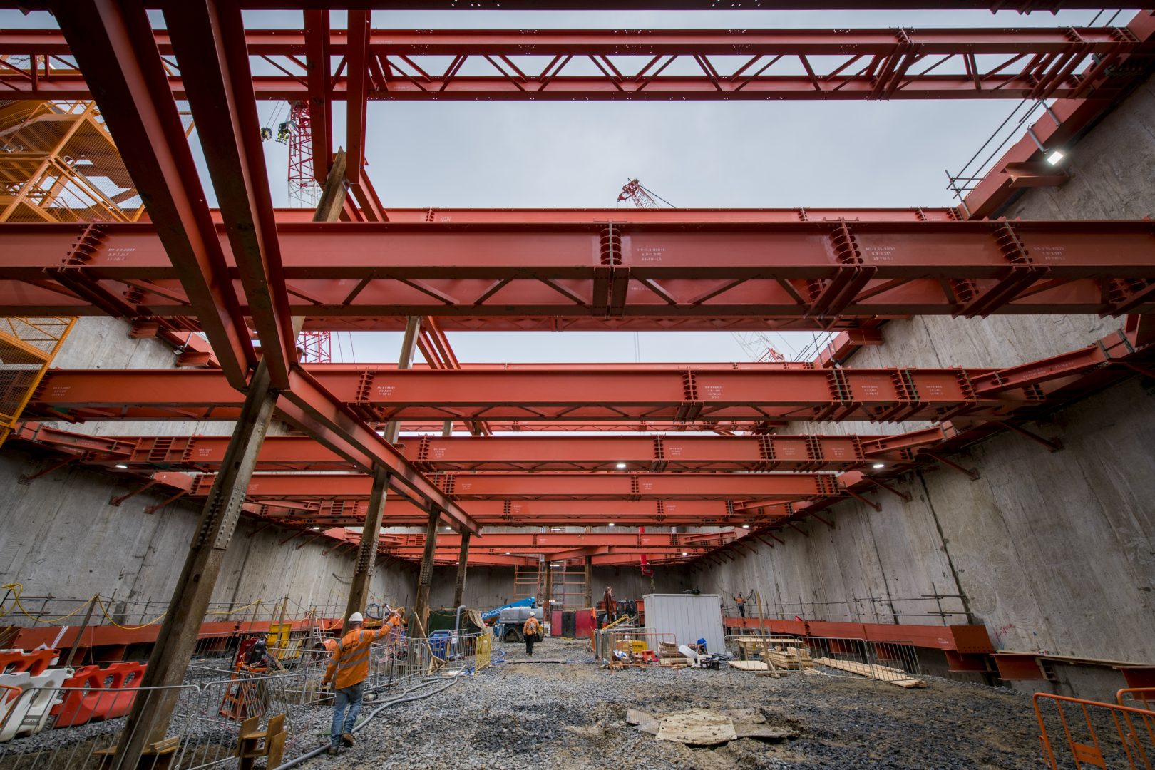 Arden Station works in 2019. Image: Victoria's Big Build