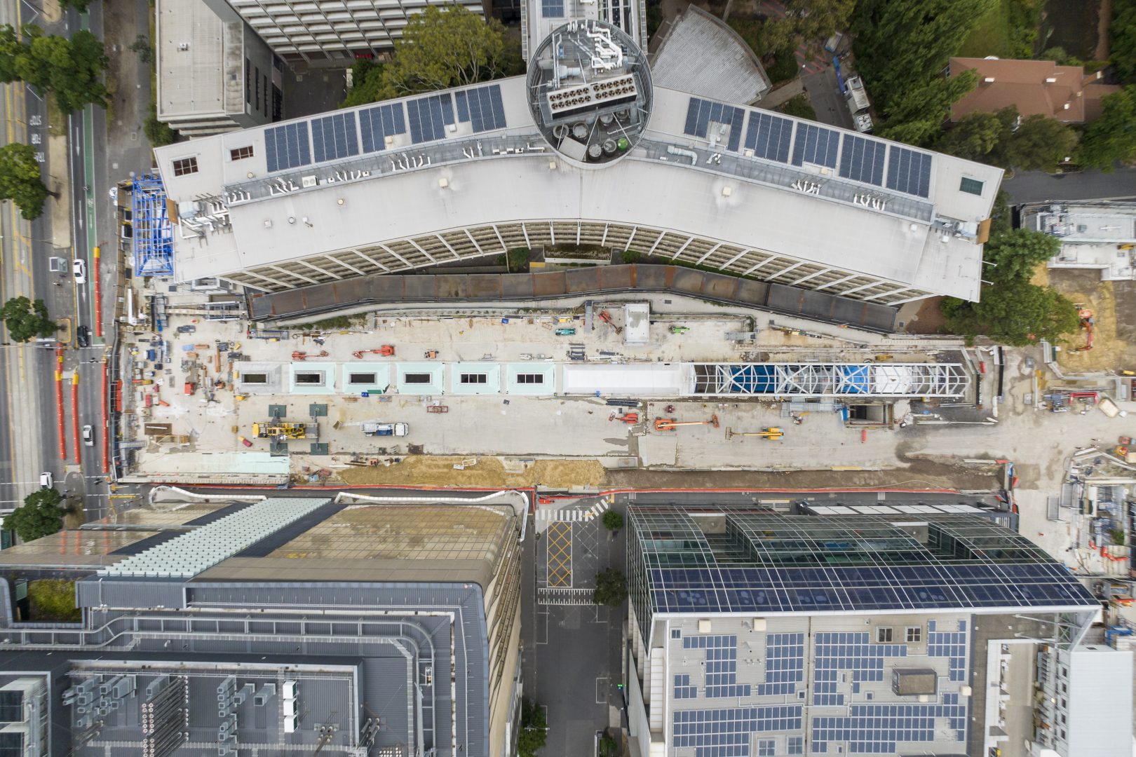 Parkville Station construction works. Image: Victoria's Big Build