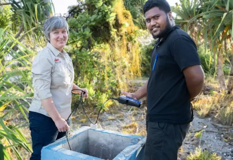 Engineers combating drought and groundwater salinity in Kiribati