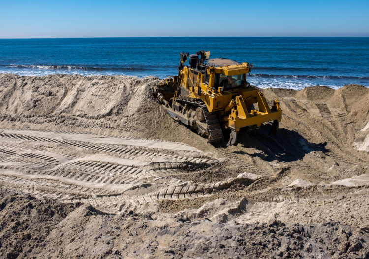 "A big coastal storm can wipe [beach nourishment projects] out in a single night." Image credit: Getty Images