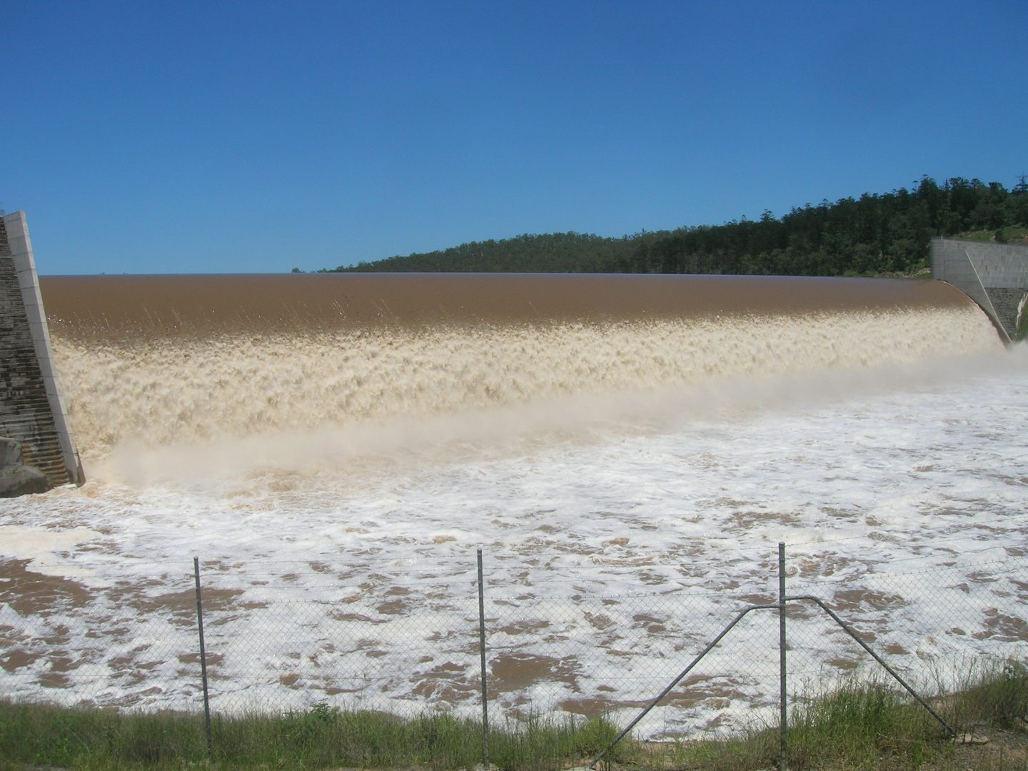 The dam during the 2011 flood. Image: Sunwater