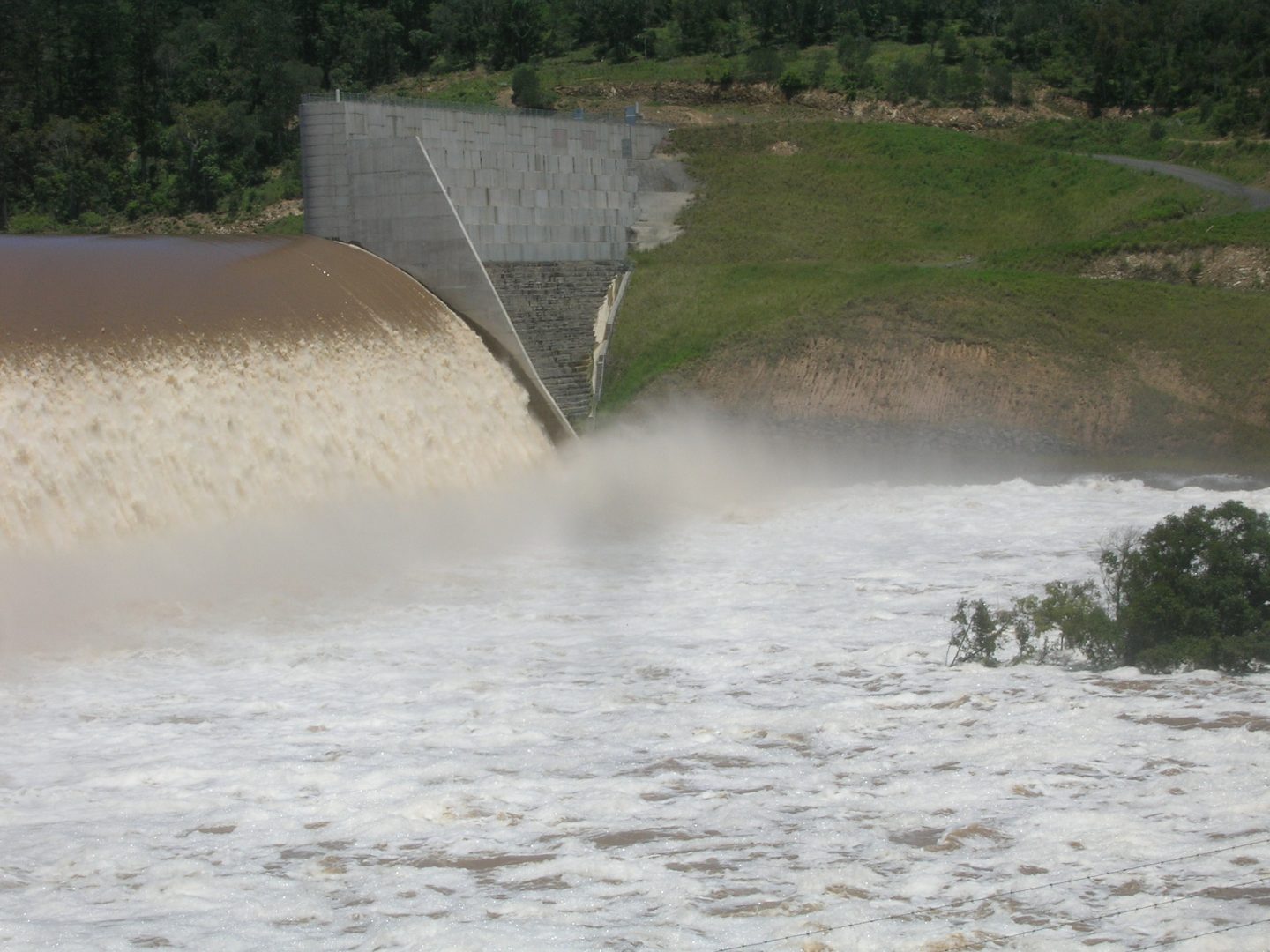 The dam during the 2011 flood. Image: Sunwater