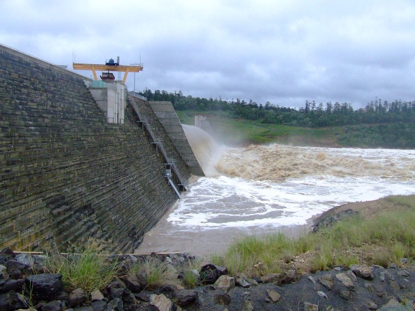 The dam during the 2011 flood. Image: Sunwater