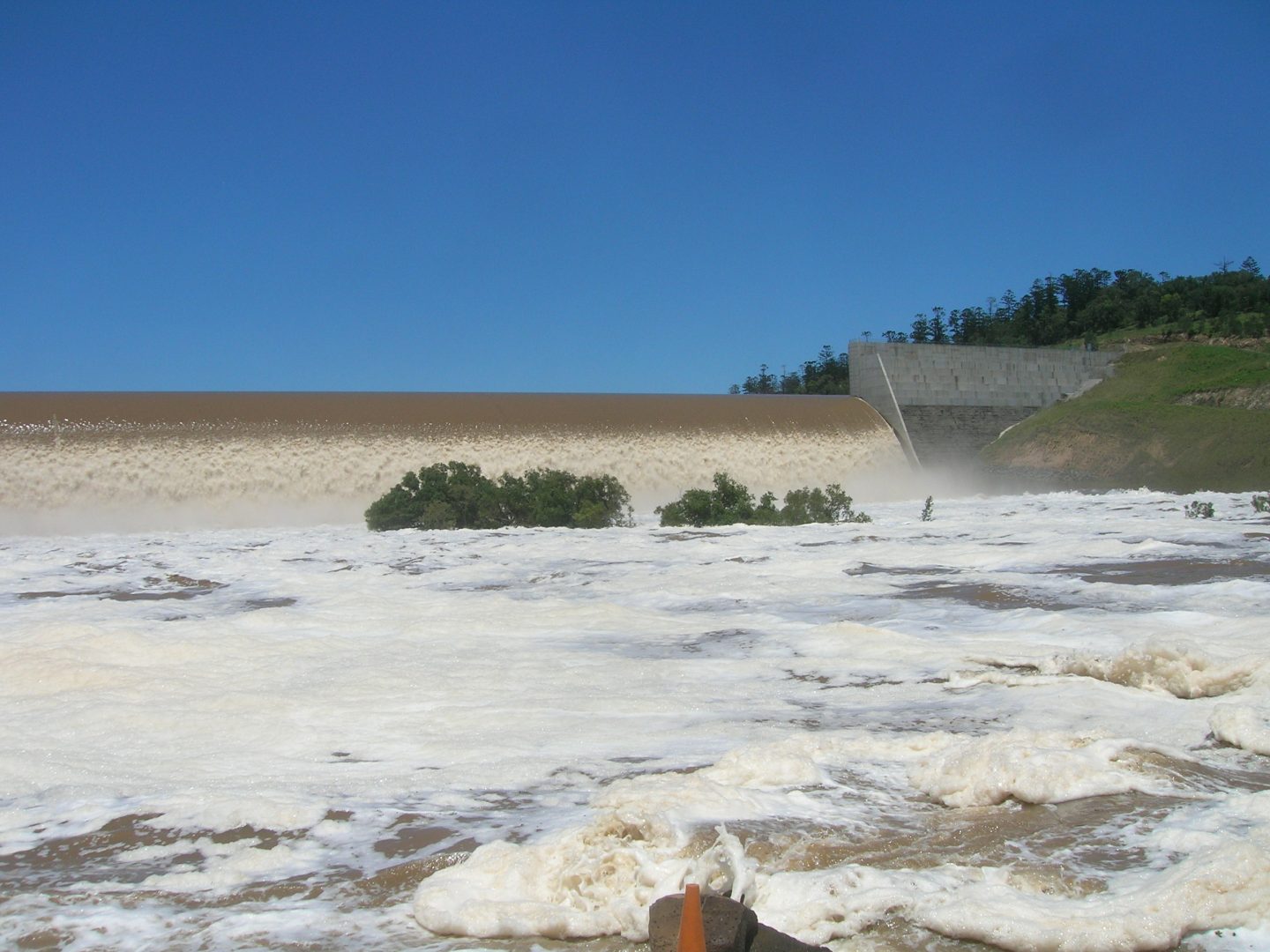 The dam during the 2011 flood. Image: Sunwater