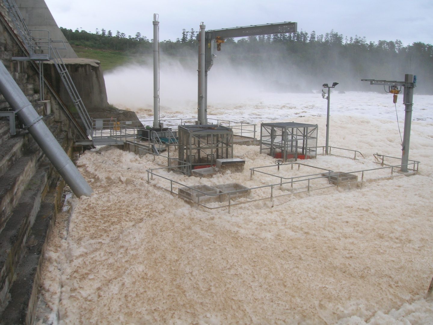 The dam during the 2011 flood. Image: Sunwater