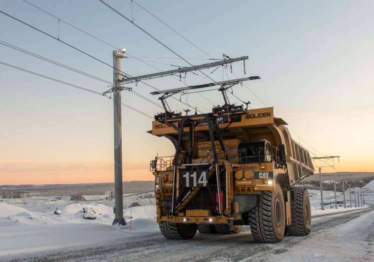 Catenary power for heavy industry
