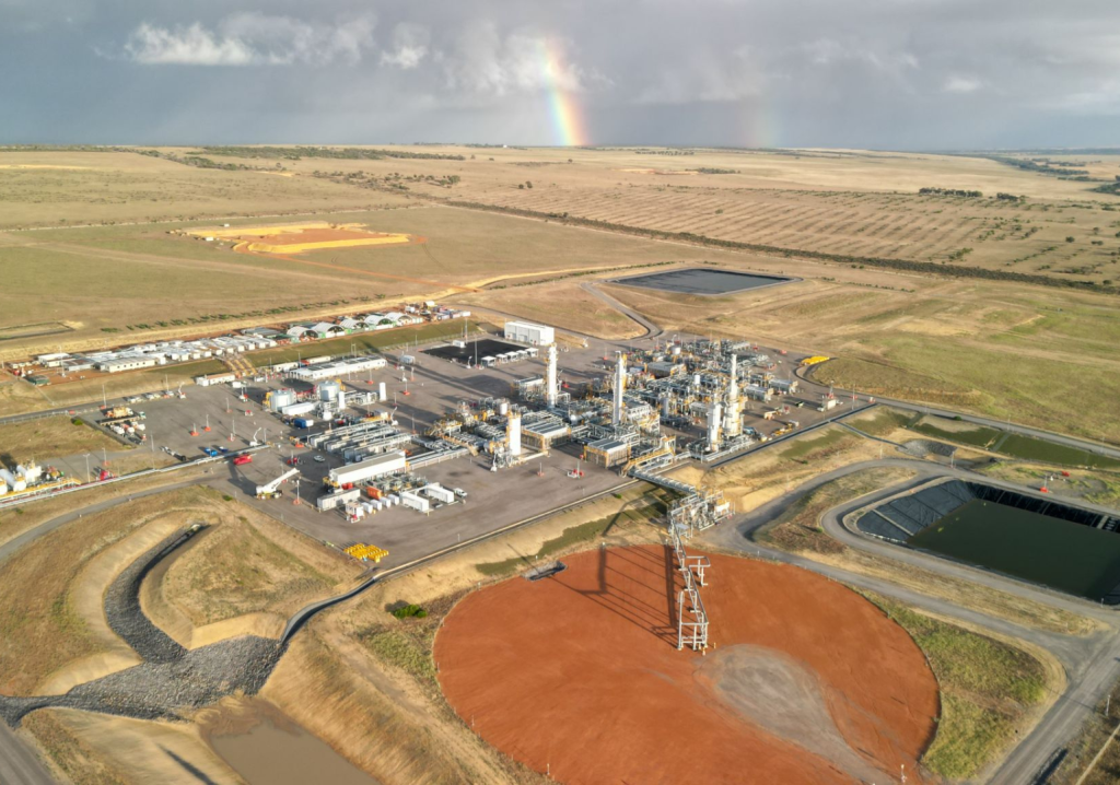 A bird's-eye view of the Waitsia Gas Project.