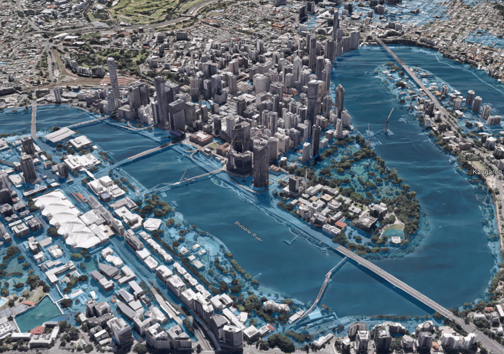 The Brisbane inundation model (for illustration purposes only)