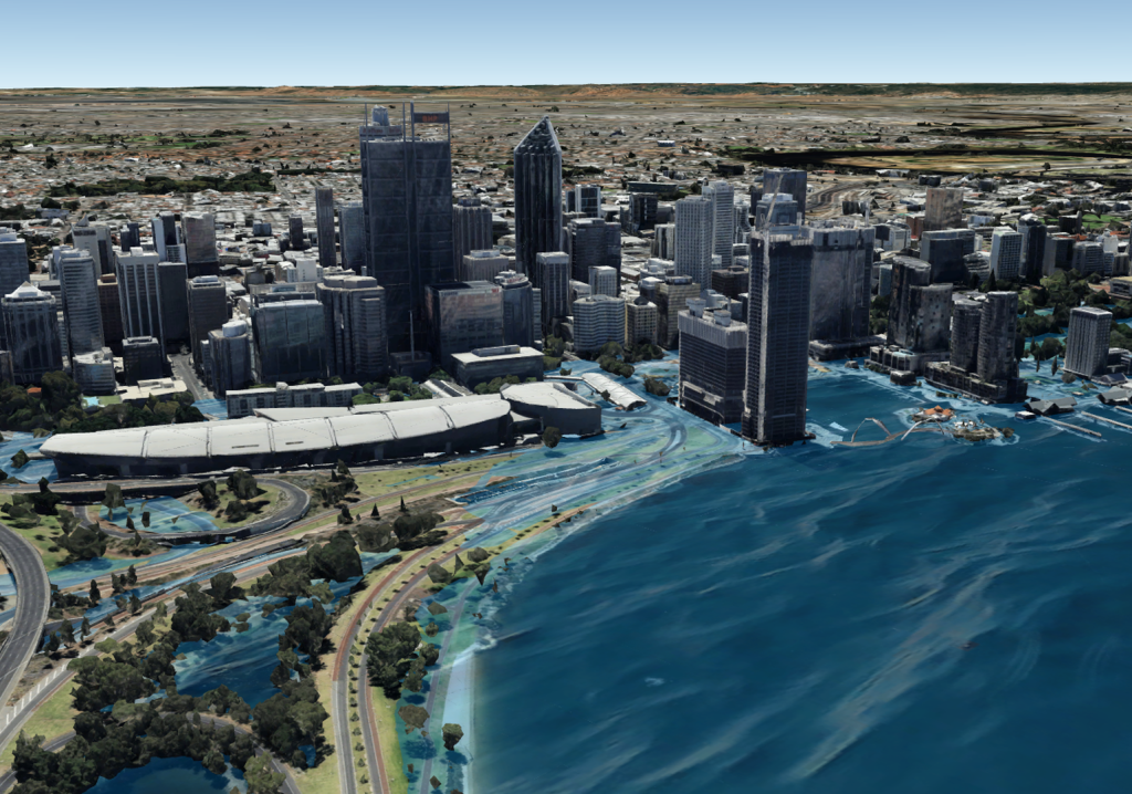 The Perth inundation model (for illustration purposes only)